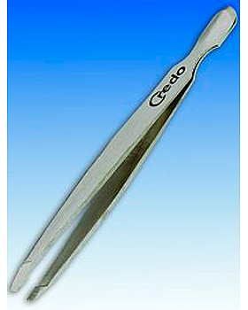 Credo Pinzette Body-Design 10 cm schr�g, rostfrei - Blisterverpackung, 1 St�ck