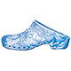 OP-Clogs Fancy, Calzuro, blau/wei�, Gr. 39-40, US Gr. 5 1/2-6 1/2, mit Schublatt-Perforierung