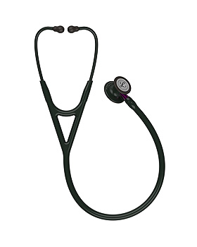 Littmann Stethoskop CARDIOLOGY IV, Black Edition, schwarz, lila Anschluss, 3M Medica, medishop.de