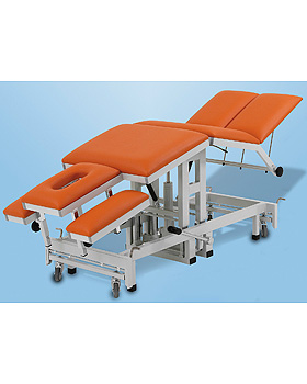 AGA-THERA, Therapieliege, hydraulisch, 7-teilig, Gestellfarbe reinweiß, Bezug anthrazit, AGA Sanitätsartikel, medishop.de