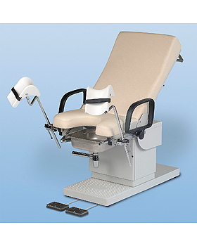 AGA-URO-LIFT, Urologischer Untersuchungsstuhl, 2xEl., Gestellfarbe weißaluminium, Bezug blau, AGA Sanitätsartikel, medishop.de