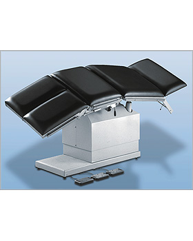 AGA-MULTI-MAT Multifunktionstisch mit 3 Motoren, Gestellfarbe reinwei, Bezug schwarz leitfhig, AGA Sanittsartikel, medishop.de