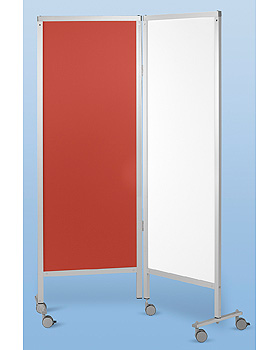 Paravent fahrbar, 2-flgelig, blau, AGA Sanittsartikel, medishop.de