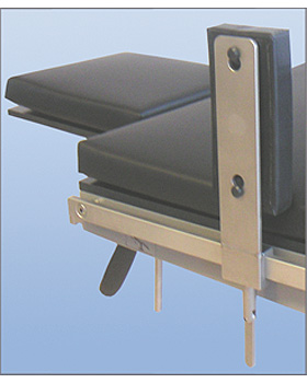 Seitensttze, Edelstahl, Polsterauflage schwarz, Abmessungen: 180 x 80 x 30 mm, AGA Sanittsartikel, medishop.de