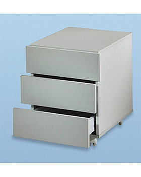 Unterfahrschrank mit zwei Schubksten, wei beschichtet, AGA Sanittsartikel, medishop.de