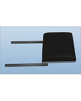 Beinplatte, Polster 6cm, Gestellfarbe reinweiß, Bezug anthrazit, AGA Sanitätsartikel, medishop.de