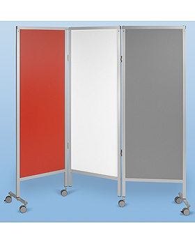 Paravent fahrbar, 3-flgelig, blau, AGA Sanittsartikel, medishop.de