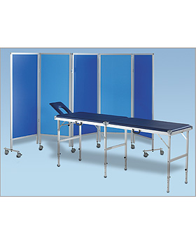 KOBAFLEX Koffermassagebank, Höhe verstellbar, mit ansteckbarem Kopfteil, Bezug grau, AGA Sanitätsartikel, medishop.de
