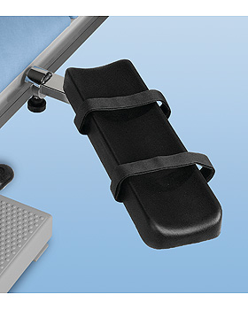 Armauflage, verchromt, Polsterauflage schwarz Abmessungen 400 x 115 mm, AGA Sanittsartikel, medishop.de