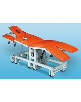 AGA-THERA, Therapieliege, mit Motor, 7-teilig, Gestellfarbe reinweiß, Bezug weiß, AGA Sanitätsartikel, medishop.de