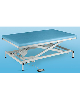 Gymnastikliege nach Bobath, Breite 120cm, mit Motor, Gestellfarbe reinweiß, Bezug schwarz, AGA Sanitätsartikel, medishop.de