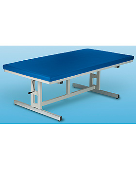 Gymnastikliege nach Bobath, Breite 104cm, mit Motor, Gestellf. weißaluminium, Bezug anthrazit, AGA Sanitätsartikel, medishop.de