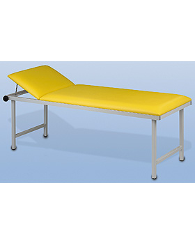 Untersuchungsliege, Gestellfarbe weißaluminium, Breite 65cm, Höhe 70cm, Bezug hellgrau, AGA Sanitätsartikel, medishop.de