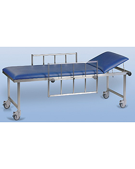 Aufwachliege, Gestell verchromt, Breite 80cm, Höhe 65cm, Bezug anthrazit, AGA Sanitätsartikel, medishop.de
