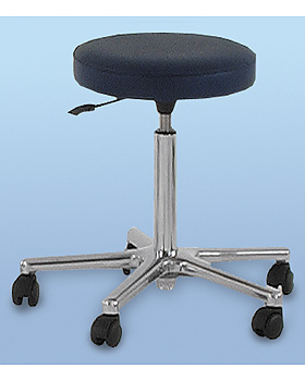 Drehhocker gepolstert, Höhe 51-71cm, Fußkreuz schwarz, Bezug grau, AGA Sanitätsartikel, medishop.de