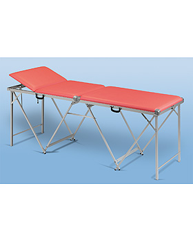 MASSAFLEX Koffermassagebank, 3-teilig, Höhe 78cm, mit verstellbarem Kopfteil, Bezug kaffeebraun, AGA Sanitätsartikel, medishop.de