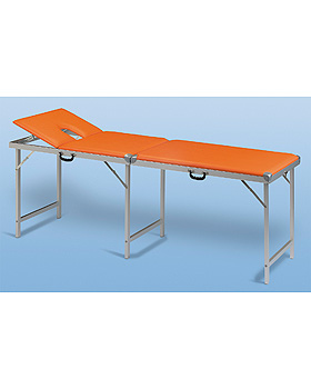 KOBAFLEX Koffermassagebank, 3-teilig, Höhe verstellbar, mit Gesichtsaussch., Bezug anthrazit, AGA Sanitätsartikel, medishop.de