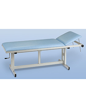 Massagebank, mit Handkurbel, Gestellfarbe reinweiß, Bezug schwarz, AGA Sanitätsartikel, medishop.de