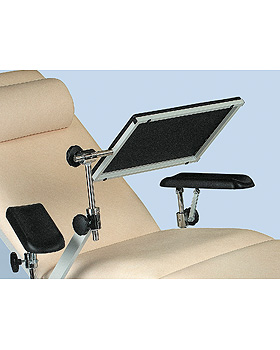 Anbautisch, Rahmenfarbe weialuminium, fr AGA-Transfusionsliegen, AGA Sanittsartikel, medishop.de