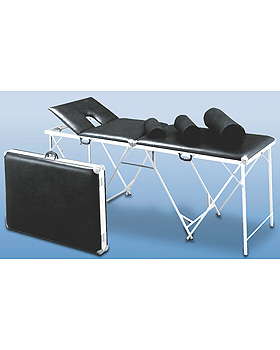 MASSAFLEX Koffermassagebank, 2-teilig, Höhe 78cm, Bezug hellblau, AGA Sanitätsartikel, medishop.de