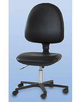 Bürostuhl, Höhe 42-54cm, Fußkreuz schwarz, Bezug hellblau, AGA Sanitätsartikel, medishop.de