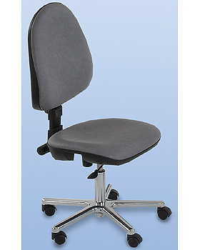 Brostuhl, Hhe 42-54cm, Fukreuz alu poliert, Bezug schwarz, AGA Sanittsartikel, medishop.de