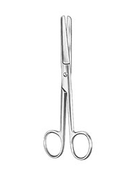 Chirurgische Schere, 13cm, stumpf/stumpf, gerade, Allgaier Instrumente, medishop.de