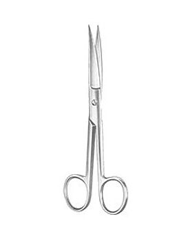 Chirurgische Schere, 15,5cm, spitz/spitz, gebogen, Allgaier Instrumente, medishop.de