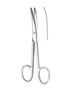 LANDOLT, Enukleationsschere, 12,5cm, leicht gebogen,, Allgaier Instrumente, medishop.de