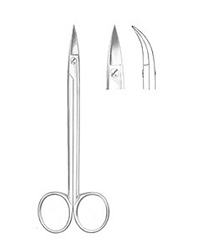 QUINBY, feine Schere, 12,5cm, gebogen, Allgaier Instrumente, medishop.de