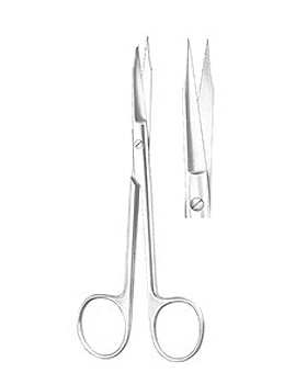 FOX, feine Schere, 13cm, gerade, 1 Schneide gezahnt,, Allgaier Instrumente, medishop.de