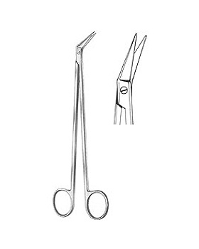 POTTS-SMITH, Gefäßschere, 19cm, 25 Grad, seitwärts abgewinkelt,, Allgaier Instrumente, medishop.de