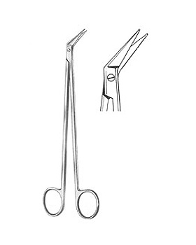 POTTS-SMITH, Gefschere, 19cm, 45 Grad, seitwrts abgewinkelt,, Allgaier Instrumente, medishop.de