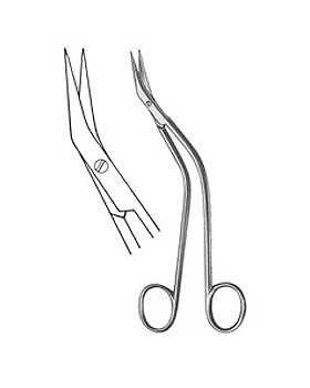 DE BAKEY, Coronarschere, 15,5cm, stumpf/stumpf doppelt gebogen,, Allgaier Instrumente, medishop.de