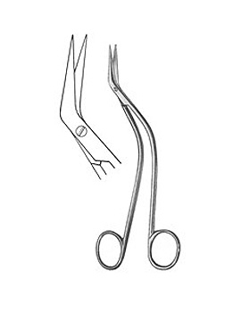 DE BAKEY, Coronarschere, 15,5cm, spitz/spitz, doppelt gebogen,, Allgaier Instrumente, medishop.de