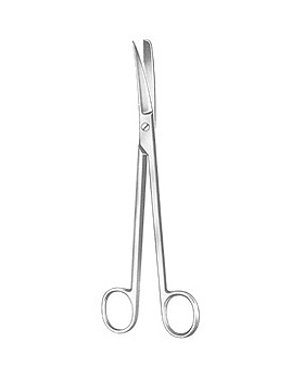 SIMS, gynkologische Schere, 20cm, spitz/stumpf, gebogen, Allgaier Instrumente, medishop.de