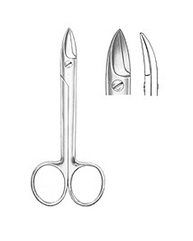 BEEBEE,  Drahtschere, 10,5cm, gebogen, spitz, Allgaier Instrumente, medishop.de