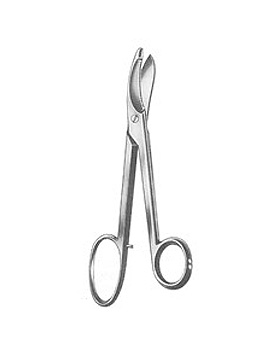 BRUNS, Verbandschere, 23cm, eine Schneide gezahnt, Allgaier Instrumente, medishop.de