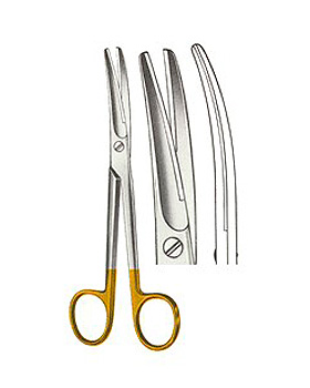 MAYO, chirurgische Schere, 17cm, gebogen, mit Hartmetall,, Allgaier Instrumente, medishop.de