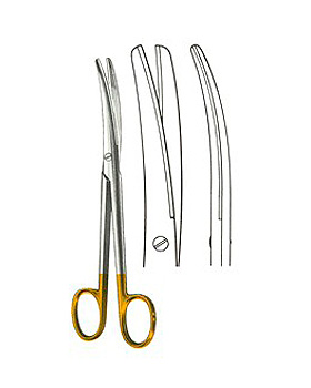 MAYO-STILLE, chirurgische Schere, 17cm, gebogen, mit Hartmetall,, Allgaier Instrumente, medishop.de