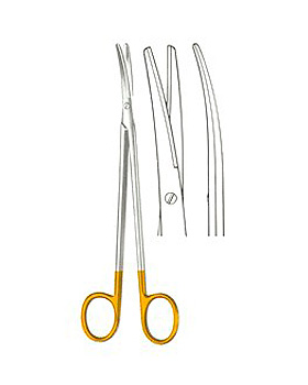 METZENBAUM, Prparierschere 18cm, gebogen, mit Hartmetalleinlagen, Allgaier Instrumente, medishop.de