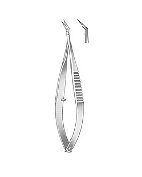 VANNAS, Iridektomieschere, Modell T�bingen 8,5cm, aufgewinkelt,, Allgaier Instrumente, medishop.de