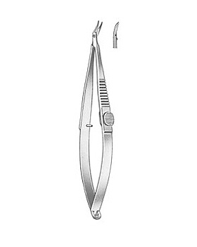 KATZIN-BARRAQUER, Microschere, 10cm, links, mit Sperre,, Allgaier Instrumente, medishop.de