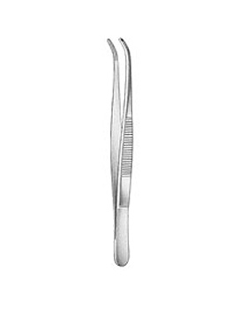 Anatomische Pinzette, 10,5cm, gebogen, Allgaier Instrumente, medishop.de