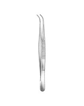 Anatomische Pinzette, 14,5cm, gebogen, fein, Allgaier Instrumente, medishop.de