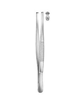 Chirurgische Pinzette, 16cm, gerade, 2x3 Zähne, Allgaier Instrumente, medishop.de