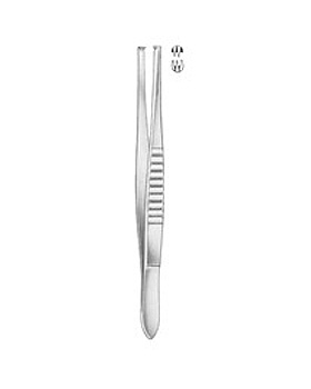 USA-Modell, chirurgische Pinzette, 12cm, gerade, 2x3 Zähne, Allgaier Instrumente, medishop.de