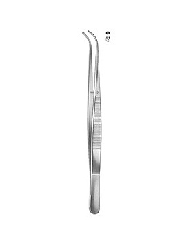 POTTS-SMITH, chirurgische Pinzette, 18cm, gebogen, 1x2 Zähne, Allgaier Instrumente, medishop.de
