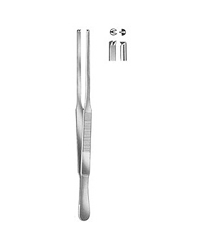 DUEHRSSEN, chirurgische Pinzette, 20cm, 1x2Z, Allgaier Instrumente, medishop.de