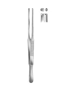 DUEHRSSEN, chirurgische Pinzette, 20cm, 2x3Z, Allgaier Instrumente, medishop.de